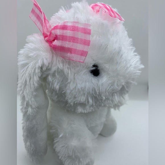 AURORA White Bunny With Pink Bows - Picture 4 of 10